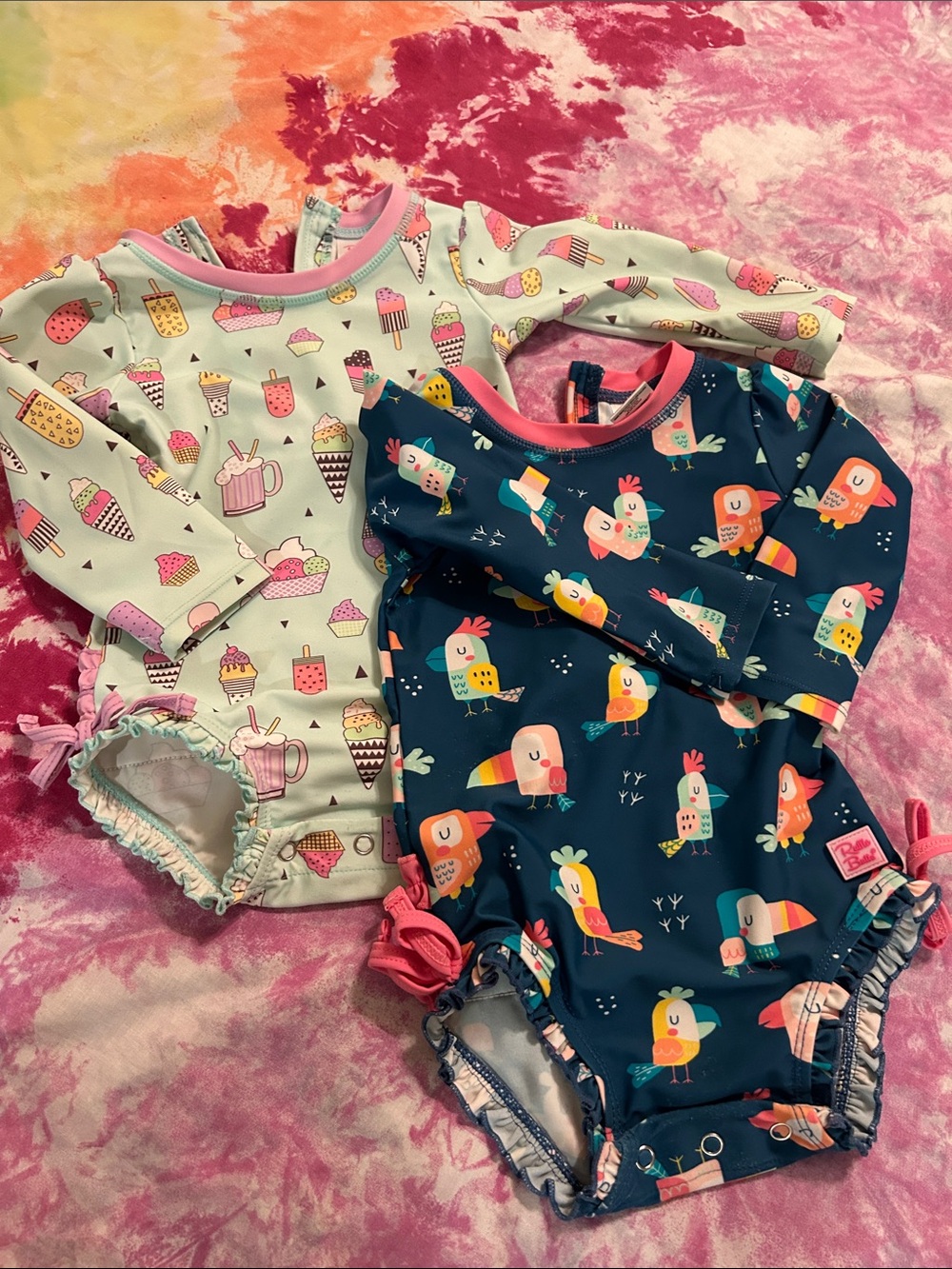 2 adorable Ruffle Butts swim suits 12-18 month